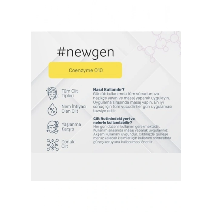 Newgen Coenzyme Q10 & C Vitamini Losyon 250 ML