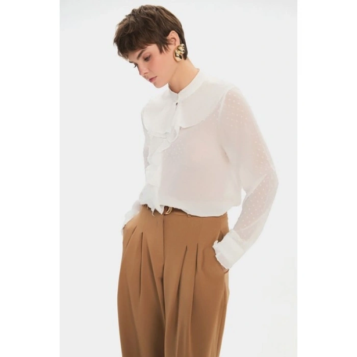 NG Style Flok Baskılı Bluz