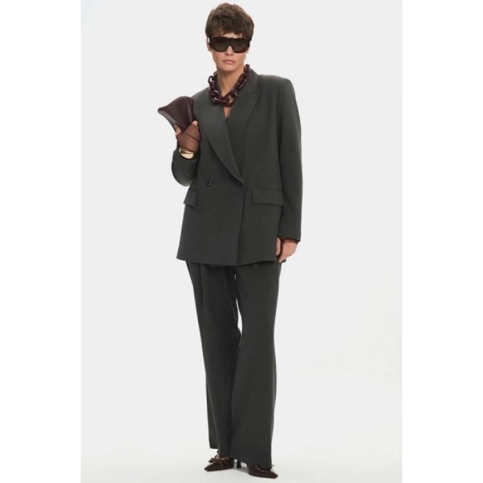 NG Style Kadın Oversize Kruvaze Kapama Blazer Ceket