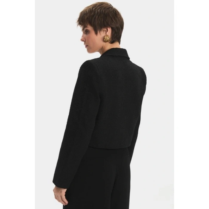 NG Style Kruvaze Kapamalı Crop Ceket