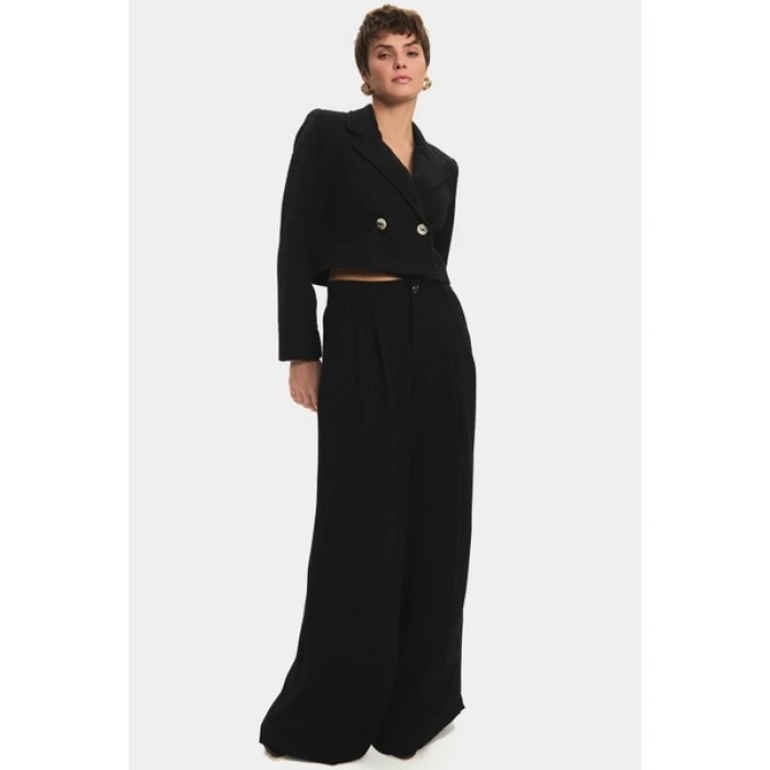 NG Style Kruvaze Kapamalı Crop Ceket