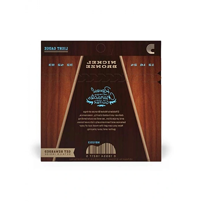 Nikel bronz akustik gitar telleri, 12-53 ölçü aralığı
