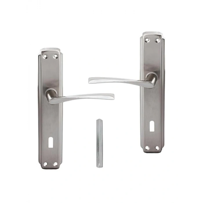Nikel İnox Oda Kapı Kolu - Sağa Sola Uygun, İç Dış Kullanım