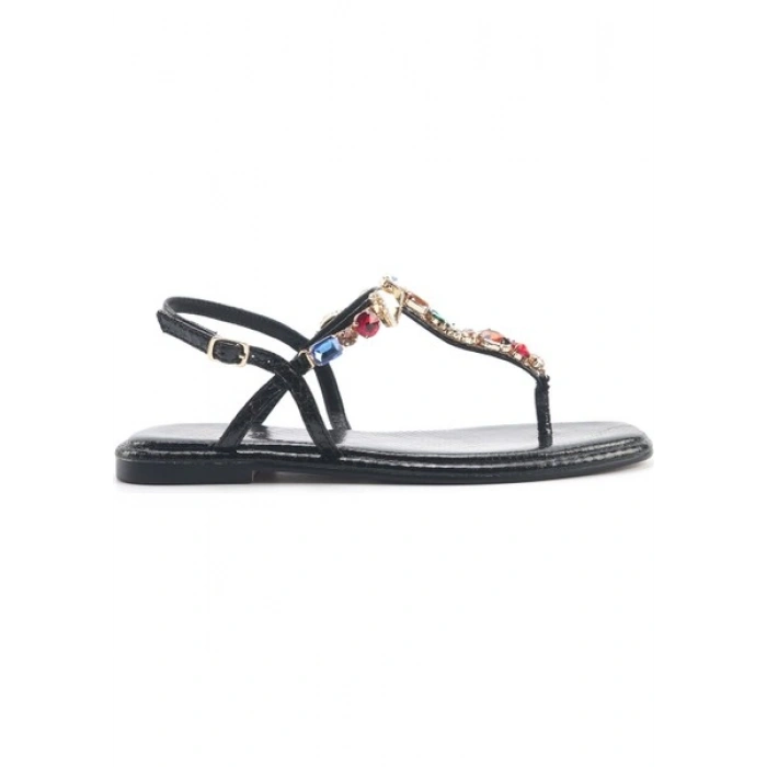 Nine West Orane 5fx Siyah Kadın Düz Sandalet