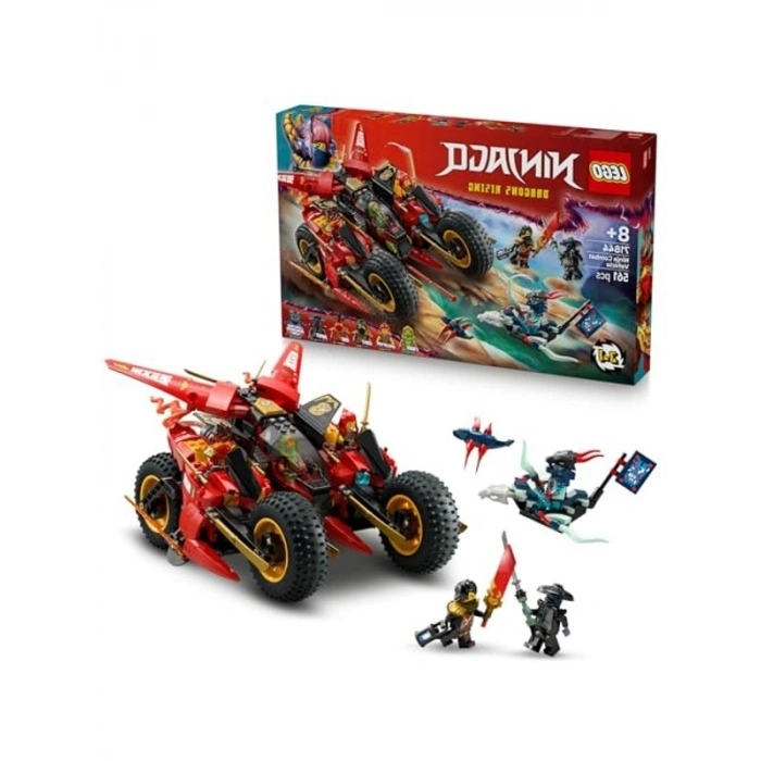 Ninja Savaş Aracı Seti: 561 Parça ile 2 Motosiklet ve 6 Minifigür