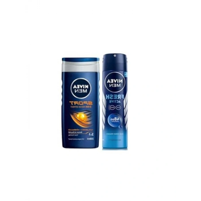 NIVEA Fresh Sprey Deodorant 150 Ml Erkek + Sport Duş Jeli 250 Ml Erkek