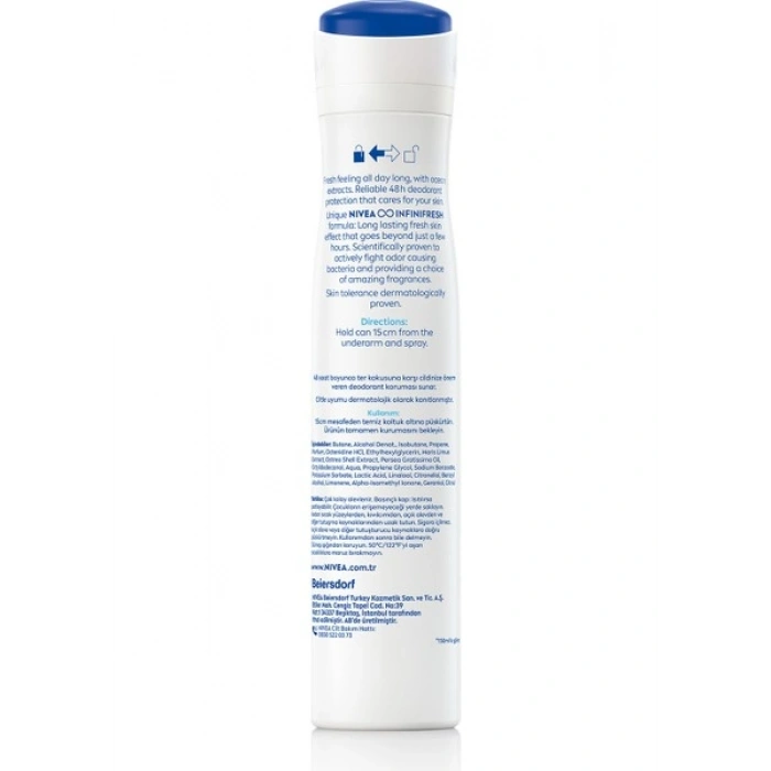 Nivea Kadın Sprey Deodorant Fresh Natural Ter ve Ter Kokusuna Karşı 48 Saat Deodorant Koruması 200 ml