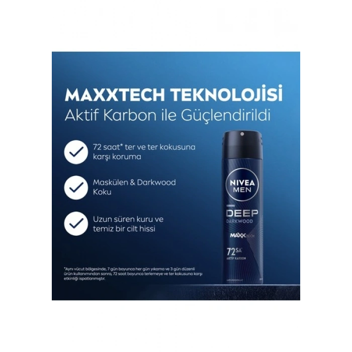 Nivea Men Deep Darkwood Deodorant 150 ml