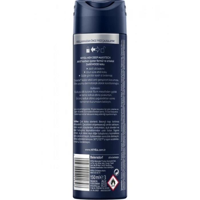 Nivea Men Deep Darkwood Deodorant 150 ml
