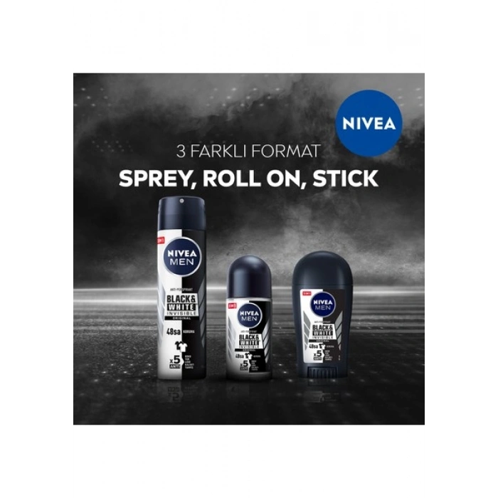 NIVEA Men Erkek Roll-on Deodorant Black&White Invisible Original 50ml