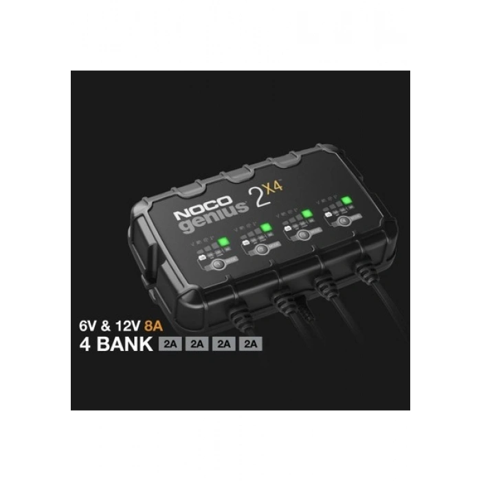 NOCO GENIUS2X4 6V/12V 40A Çoklu/4’Lü Akıllı Akü Şarj ve Akü Bakım/Desülfatör