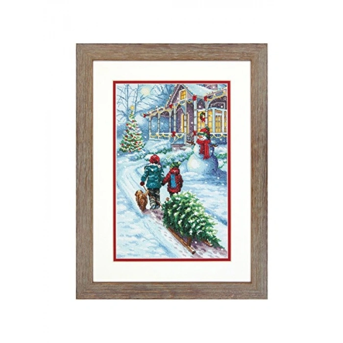 Noel Temalı Kanaviçe Seti, 14 Adet Aida Bezi