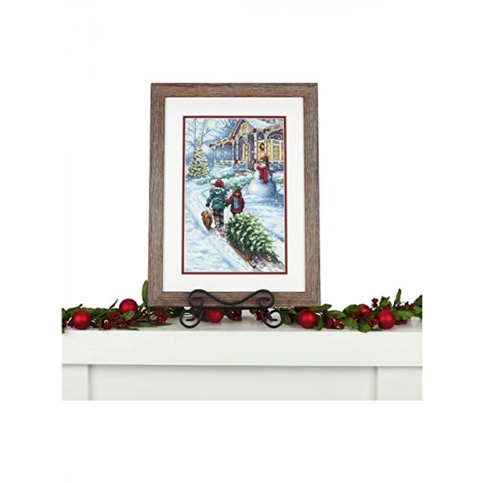 Noel Temalı Kanaviçe Seti, 14 Adet Aida Bezi