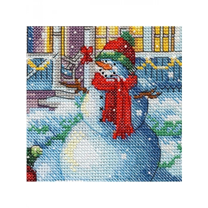 Noel Temalı Kanaviçe Seti, 14 Adet Aida Bezi