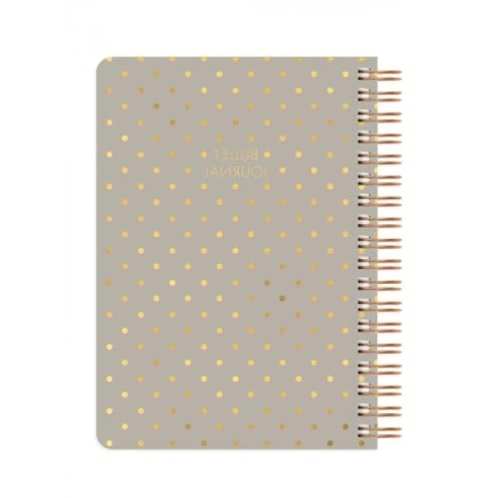 Noktalı Bullet Journal Pro Defter, Kum Renk, 17x24cm