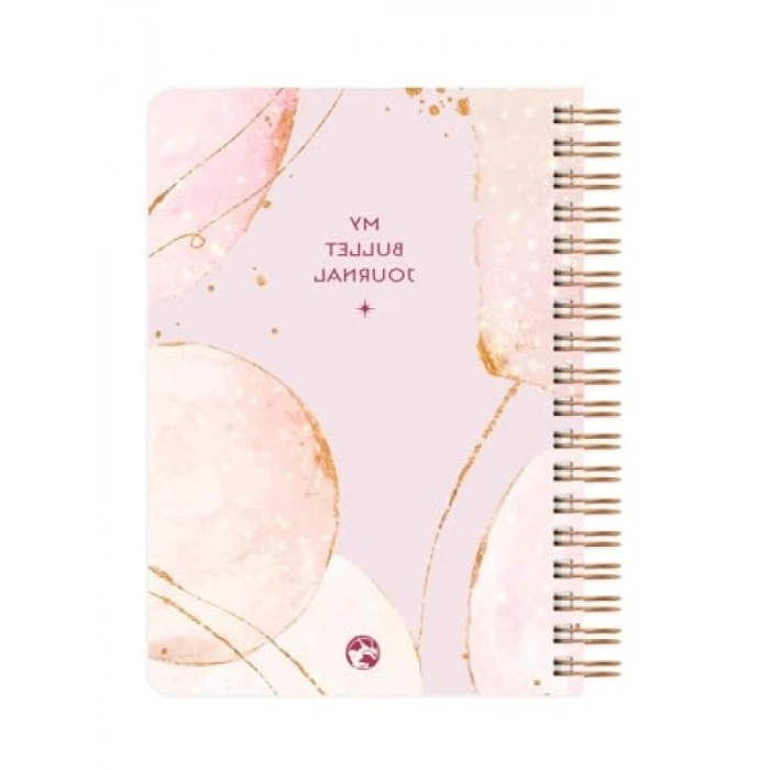 Noktalı Bullet Journal Pro Defter - Rose Gold, 17x24 cm
