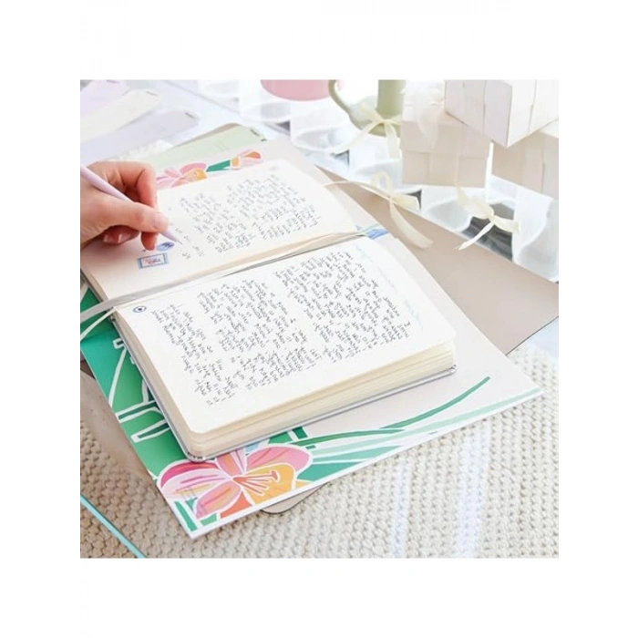 Noktalı Defter, A5 Boyut, 140 gr Kağıt, 80 Yaprak, Silver Glow