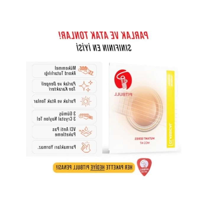 Normal Tansiyon Klasik Gitar Teli - Pitbull Mutant Seri