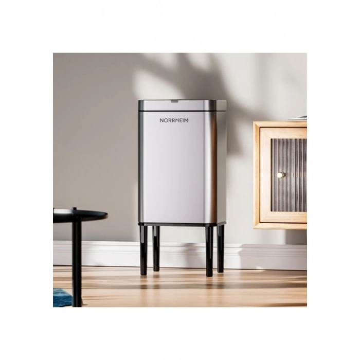 Norrheim Stellaris 20 Litre Inox Paslanmaz Çelik - Ir Sensör - Kaymaz Ayaklık - Şarj Edilebilir - Ipx5 Suya ve Toza Dayanıklı Iskandinav Premium Tasarım Çöp Kovası