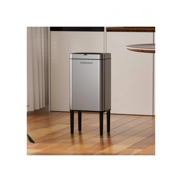 Norrheim Stellaris 20 Litre Inox Paslanmaz Çelik - Ir Sensör - Kaymaz Ayaklık - Şarj Edilebilir - Ipx5 Suya ve Toza Dayanıklı Iskandinav Premium Tasarım Çöp Kovası