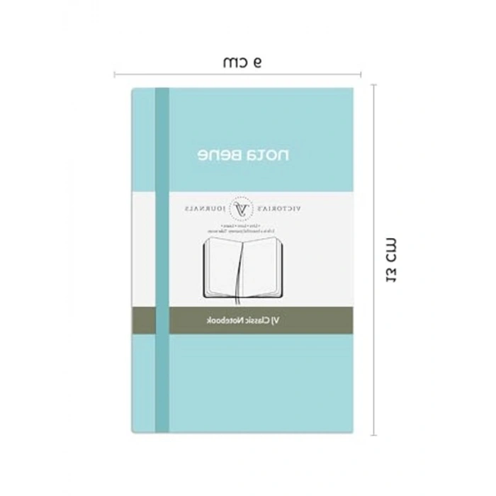 Nota Bene Classic Sert Kapak Defter, Mavi, 9x14 cm