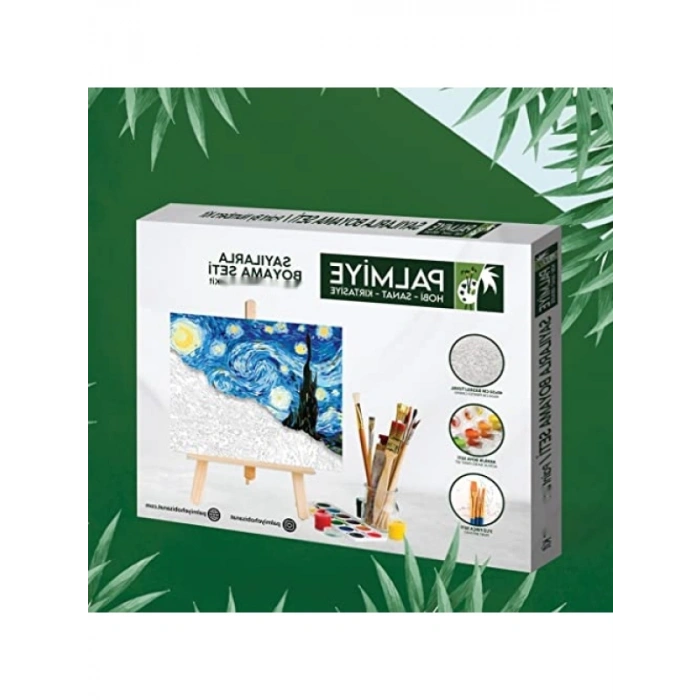 Numaralandırılmış Sayılarla Boyama Tuval Seti (40x50 CM) - Kırmızı Kapı Tasarımı