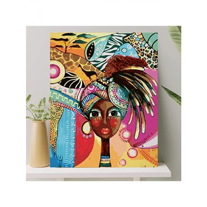 Numaralı Boyama Tuval Seti - Fırça ve Boya Dahil (40x50 CM)