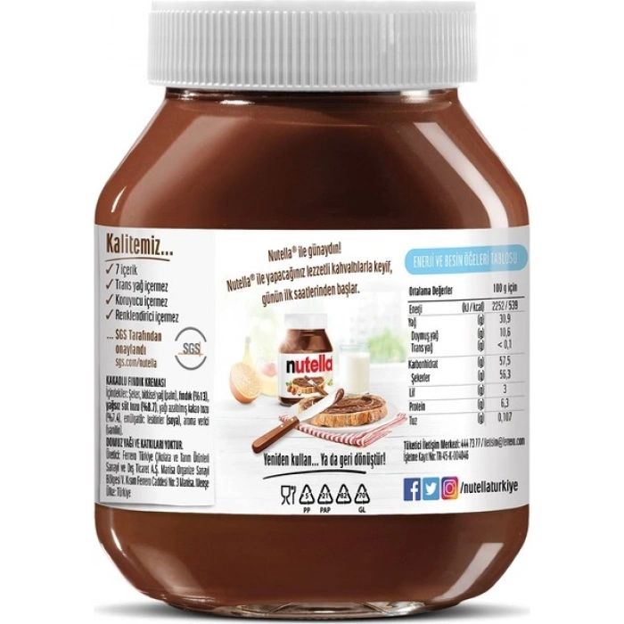 Nutella Kakaolu Fındık Kreması 1 Kg