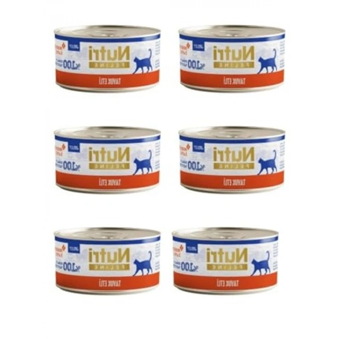 Nutri Feline Tahılsız Kedi Konservesi, 70 gr x 6 Adet