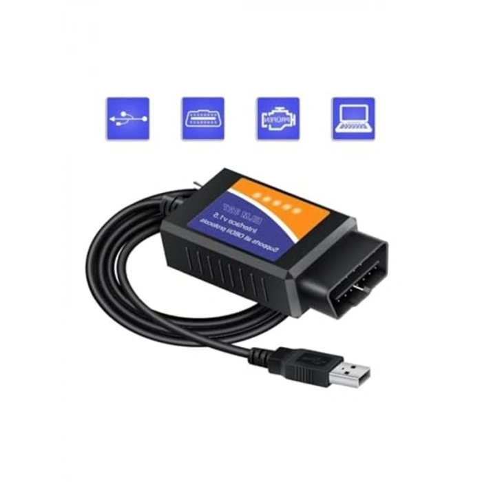 OBD2 Araç Arıza Tespit Cihazı - USB V1.5 Versiyonu
