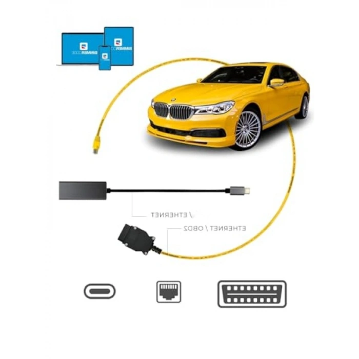 OBD2 Ethernet Arayüz Kablosu - BMW Uyumlu