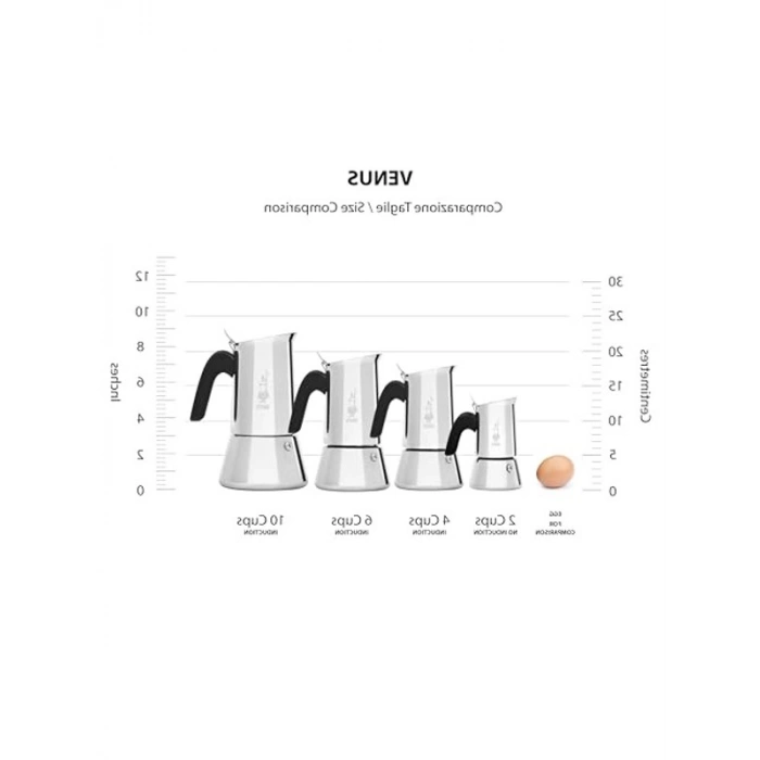 Ocak Üstü Espresso Pişirici, 85ml Kapasiteli Gümüş Renkli