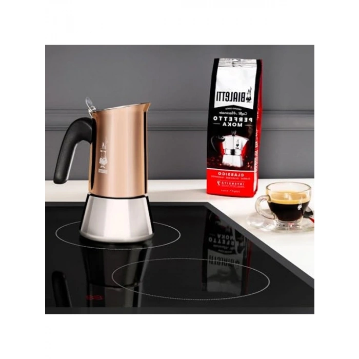 Ocak Üstü Espresso Pişirici, Paslanmaz Çelik Gövde ile Güvenli