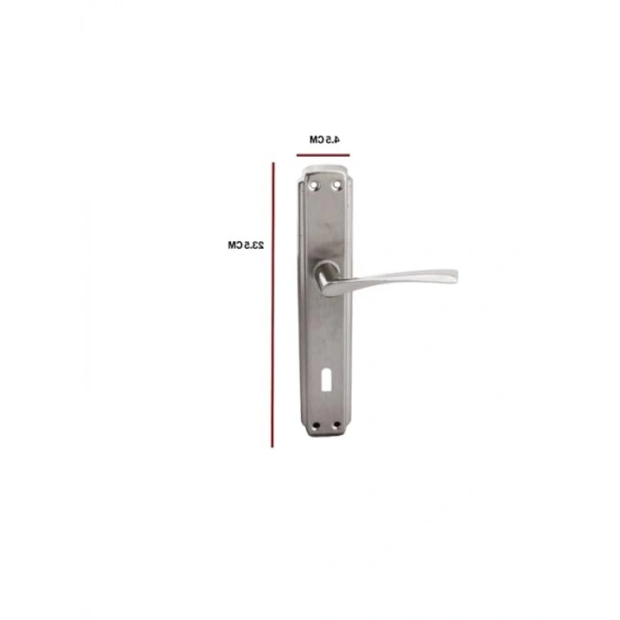 Oda Kapı Kolu Seti - 5 Takım, İnox Aynalı