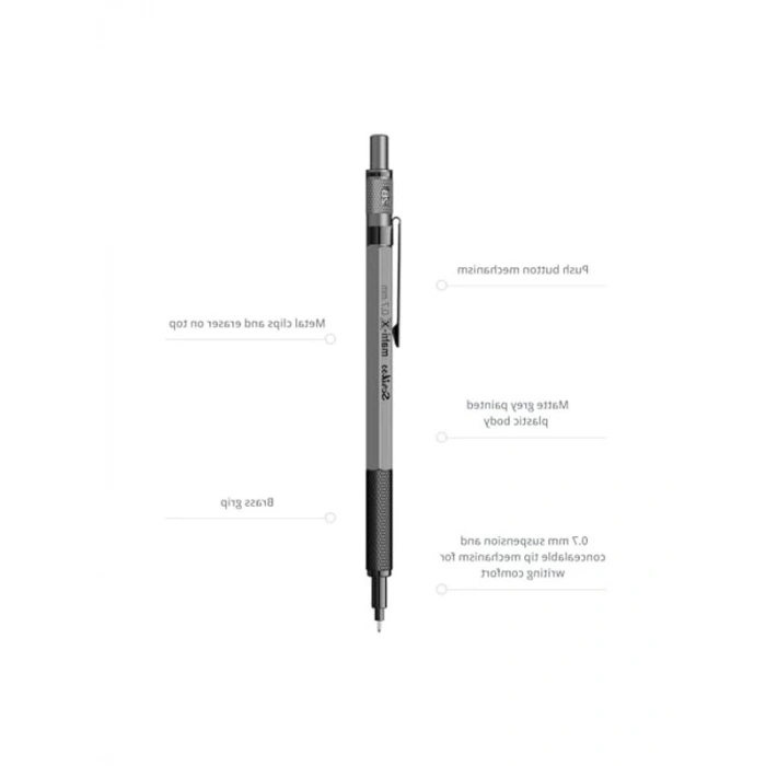 Ofis İçin Gri Renkli 0.7 Mm Versatil Kalem Yazım Aracı