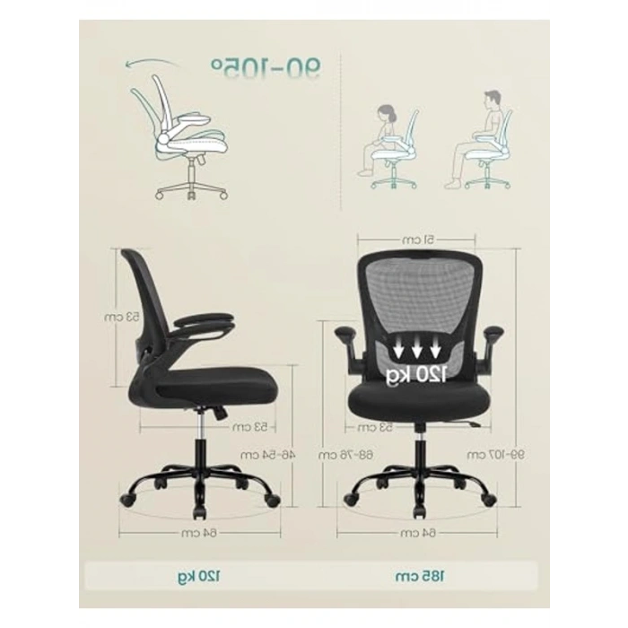 Ofis Koltuğu, Ergonomik Tasarım, Yastıklı Bel Desteği