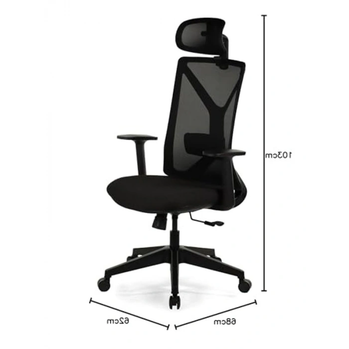 Ofis Yönetici Koltuğu, Sabit Kollarla, Siyah