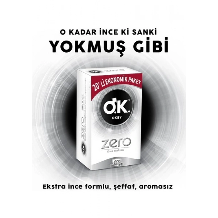 Okey Zero 20li Prezervatif Ekonomik Paket