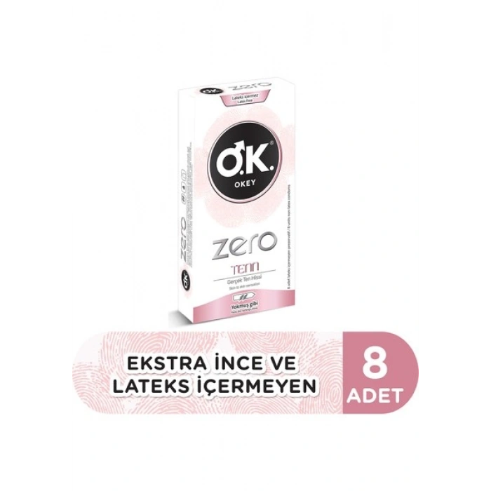 Okey Zero Tenn Ekstra İnce ve Lateks İçermeyen 8li Prezervatif