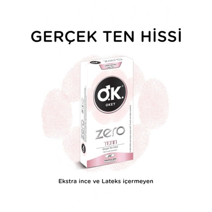Okey Zero Tenn Ekstra İnce ve Lateks İçermeyen 8li Prezervatif