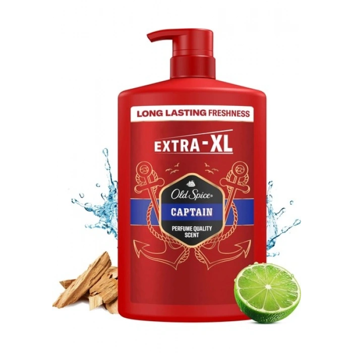 Old Spice Captain Erkek Duş Jeli ve Şampuan 1000 ml XXL Büyük Boy