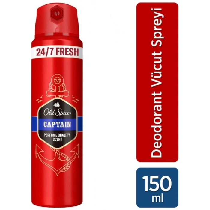Old Spice Captain Erkek Sprey Vücut Deodorantı 150 ml Ferahlatıcı Koku