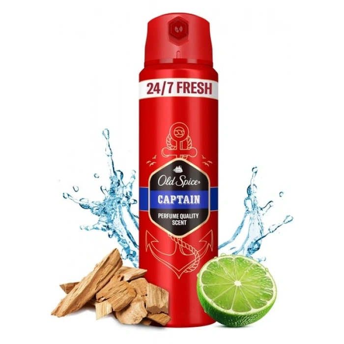 Old Spice Captain Erkek Sprey Vücut Deodorantı 150 ml Ferahlatıcı Koku