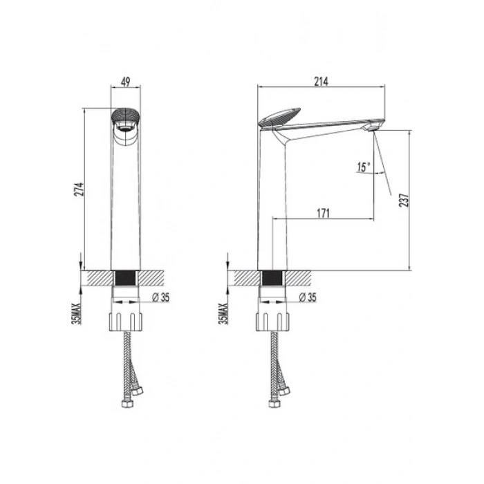 Olive Çanak (Yüksek Tip) Lavabo Bataryası