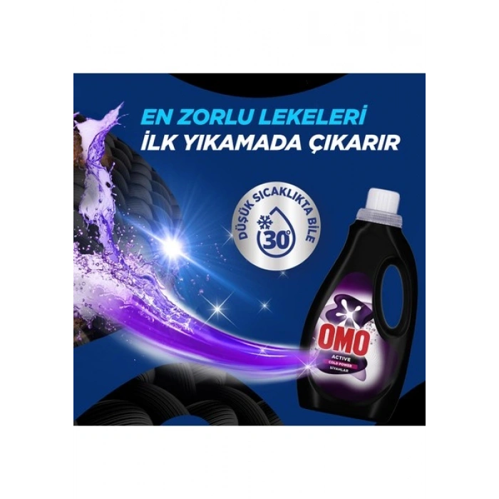 Omo Active Cold Power Siyahlar Için Sıvı Deterjan 1500 ml