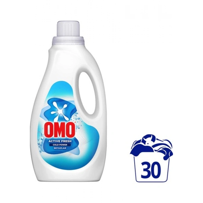 Omo Active Fresh Cold Power Beyazlar Için Sıvı Deterjan 1500 ml