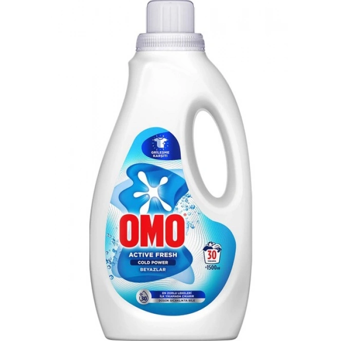 Omo Active Fresh Cold Power Beyazlar Için Sıvı Deterjan 1500 ml