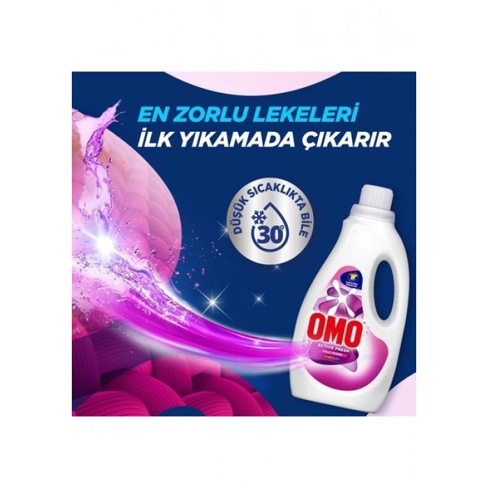 Omo Active Fresh Cold Power Renkliler Için Sıvı Deterjan 1500 ml