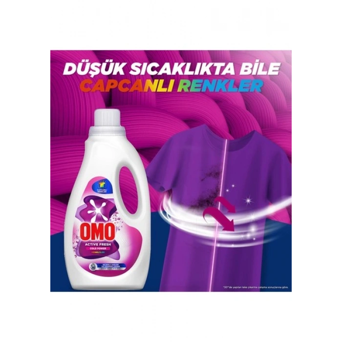 Omo Active Fresh Cold Power Renkliler Için Sıvı Deterjan 1500 ml