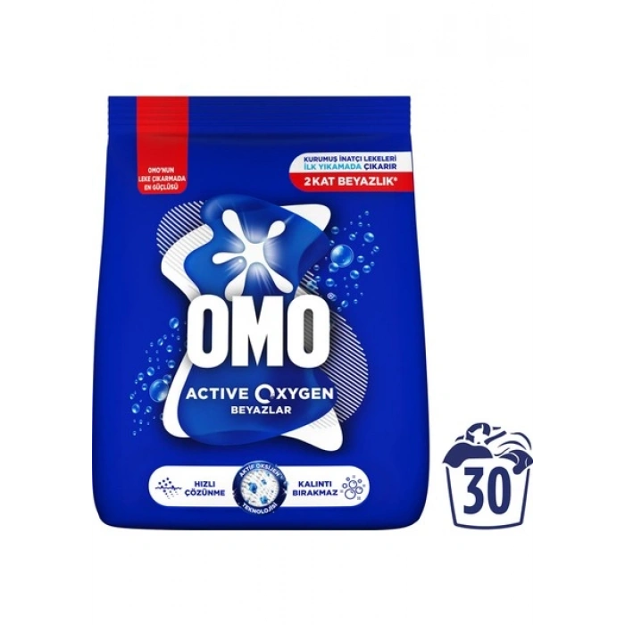 OMO Active Oxygen Beyaz Çamaşırlar İçin Toz Deterjanı 4.5 KG